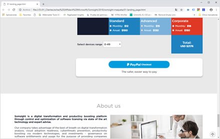 Landing, Landing Page + UI Somsight
