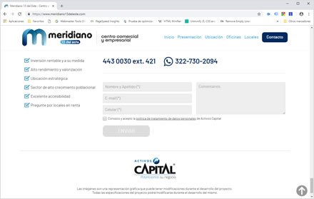 Single page, Single page HTML5 Meridiano 13 del Este