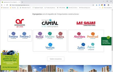 Landing Page, Sistema web de Referidos La Prosperidad