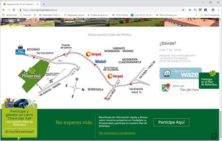 Landing Page, Sistema web de Referidos La Prosperidad