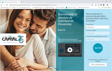Single page app, Sistema web de Postventas Constructora Capital