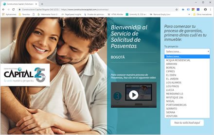 Single page app, Sistema web de Postventas Constructora Capital