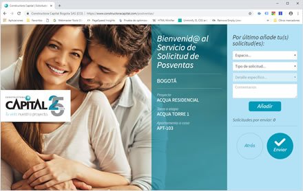Single page app, Sistema web de Postventas Constructora Capital