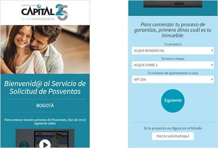 Adaptación Responsive, Sistema web de Postventas Constructora Capital