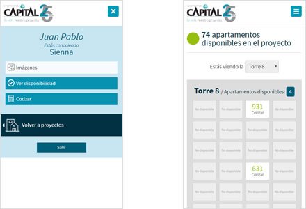 Adaptación Responsive, Sistema web Cotizaciones Constructora Capital