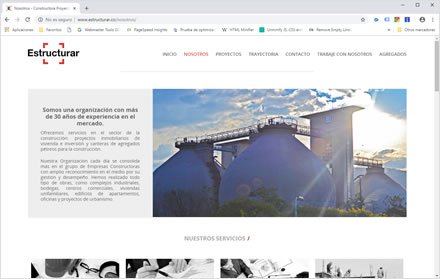 Nosotros, Sitio web Wordpress Estructurar
