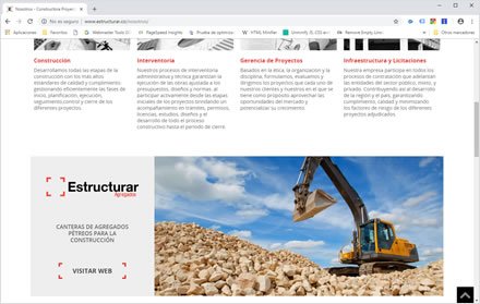 Nosotros, Sitio web Wordpress Estructurar