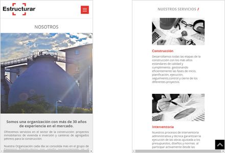 Adaptación Responsive, Sitio web Wordpress Estructurar
