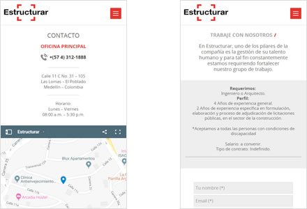 Adaptación Responsive, Sitio web Wordpress Estructurar