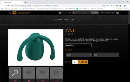 Interfaces kiosko shopping, User interfaces Kiosko London Luv