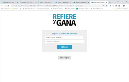 Adaptación Responsive, Sistema web de Referidos Constructora Capital