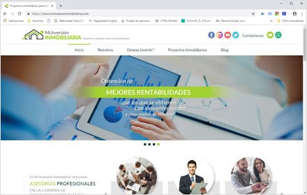 Home, Web y Blog Wordpress Mi Inversión Inmobiliaria