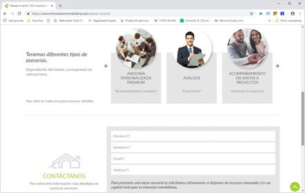 Servicios, Web y Blog Wordpress Mi Inversión Inmobiliaria