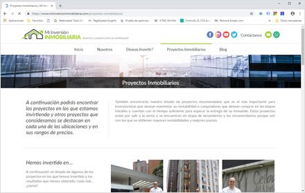 Proyectos, Web y Blog Wordpress Mi Inversión Inmobiliaria