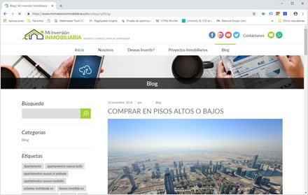 Blog, Web y Blog Wordpress Mi Inversión Inmobiliaria