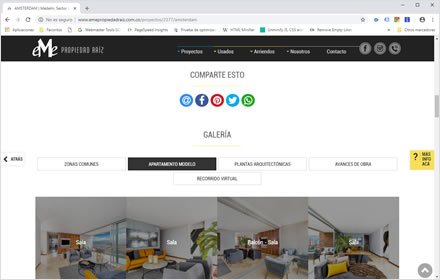 Detalle proyecto (landing), Web HTML5 administrable Eme Propiedad Raiz