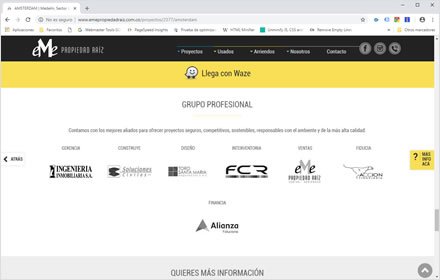 Detalle proyecto (landing), Web HTML5 administrable Eme Propiedad Raiz