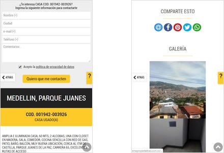 Adaptación Responsive, Web HTML5 administrable Eme Propiedad Raiz