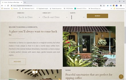 Destacados home, Web Hotel en Wordpress Experience Oro Molido