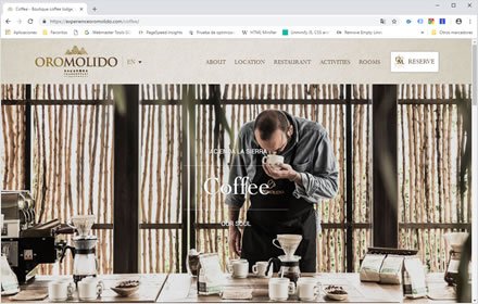 Activities, Web Hotel en Wordpress Experience Oro Molido