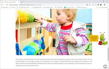 Pages, Sitio web Wordpress Cretive Minds Childcare