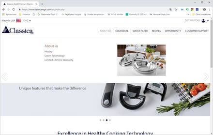 Main menu, Web HTML5 administrable Classica Regal