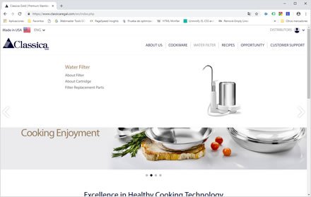 Main menu, Web HTML5 administrable Classica Regal