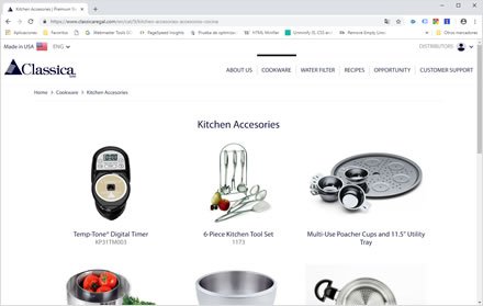 Products, Web HTML5 administrable Classica Regal