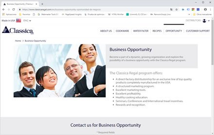 Opportunities, Web HTML5 administrable Classica Regal
