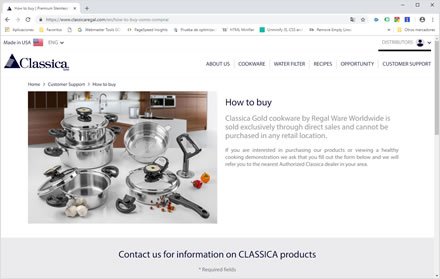 Customer support, Web HTML5 administrable Classica Regal
