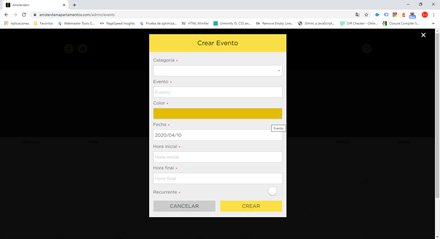 Nuevo Evento, WebApp para residentes Amsterdam Apartamentos