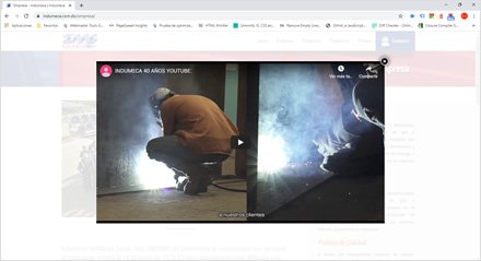 Video empresa, Sitio web Wordpress Indumeca