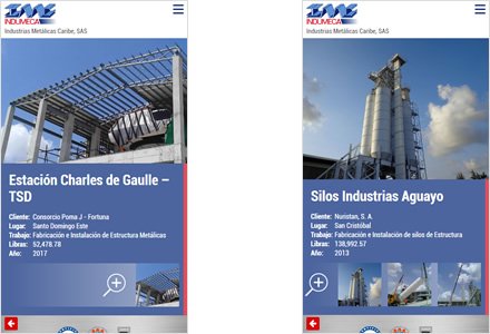 Adaptación responsive, Sitio web Wordpress Indumeca