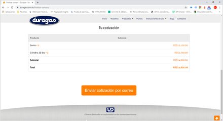 Check-out, Sitio web Wordpress Duragas