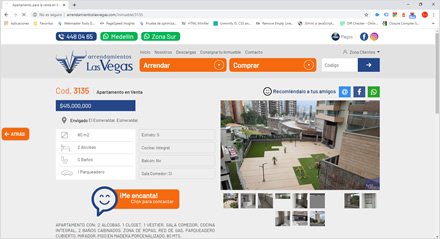 Detalle de inmueble, Interfaces web HTML5 Arrendamientos Las Vegas