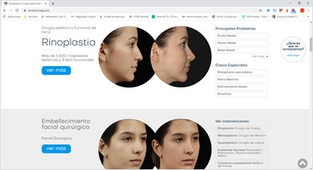 Home (scroll down), Sitio web HTML5 Dr. Álvaro Correa