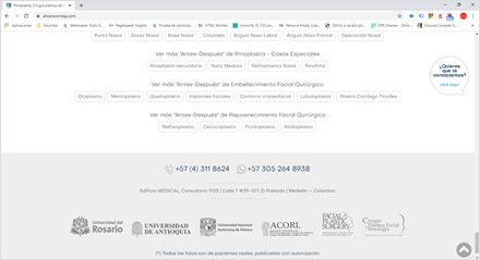 Footer, Sitio web HTML5 Dr. Álvaro Correa