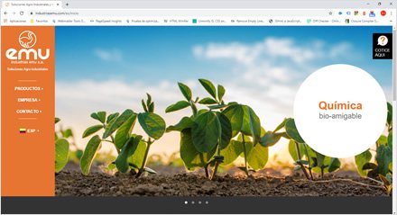 Home, Web HTML5 administrable Industrias EMU