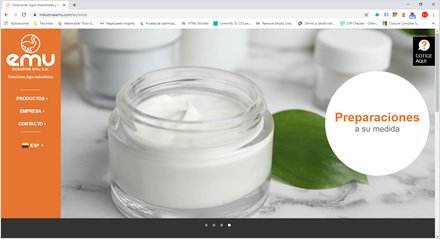 Home, Web HTML5 administrable Industrias EMU