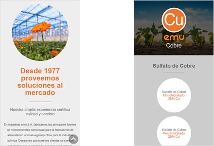 Adaptación responsive, Web HTML5 administrable Industrias EMU