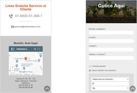 Adaptación responsive, Web HTML5 administrable Industrias EMU