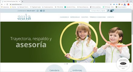 Home, e-commerce Aula Uniformes