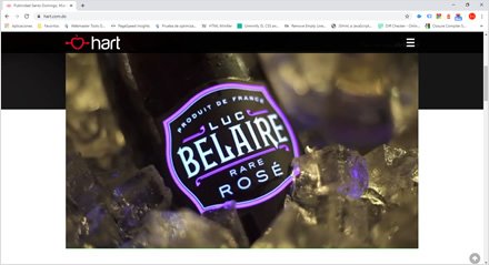 Home (scroll down), Sitio web Wordpress Hart Publicidad