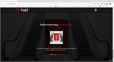 Home (scroll down), Sitio web Wordpress Hart Publicidad