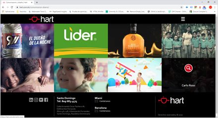 Portafolio Trabajos, Sitio web Wordpress Hart Publicidad