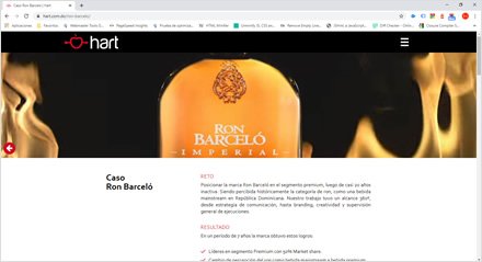 Detalle caso, Sitio web Wordpress Hart Publicidad