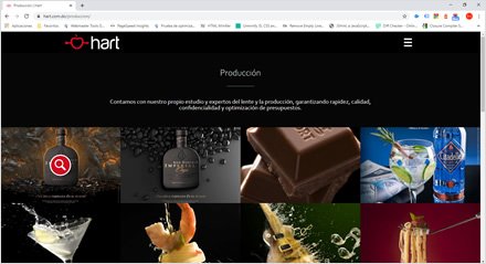 Portafolio Producción, Sitio web Wordpress Hart Publicidad