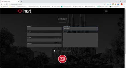 Contacto, Sitio web Wordpress Hart Publicidad