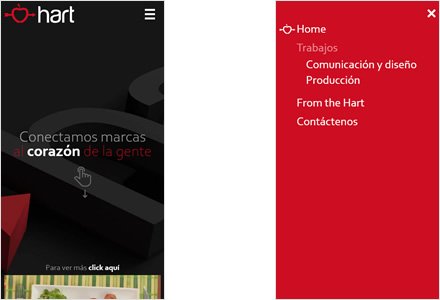Adaptación responsive, Sitio web Wordpress Hart Publicidad