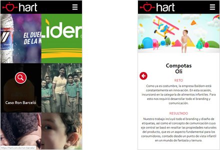 Adaptación responsive, Sitio web Wordpress Hart Publicidad